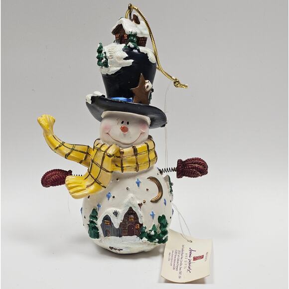 Lot of 3 Home Interiors “Let's Celebrate" Tree Ornaments Snowman Santa Reindeer - Picture 6 of 8